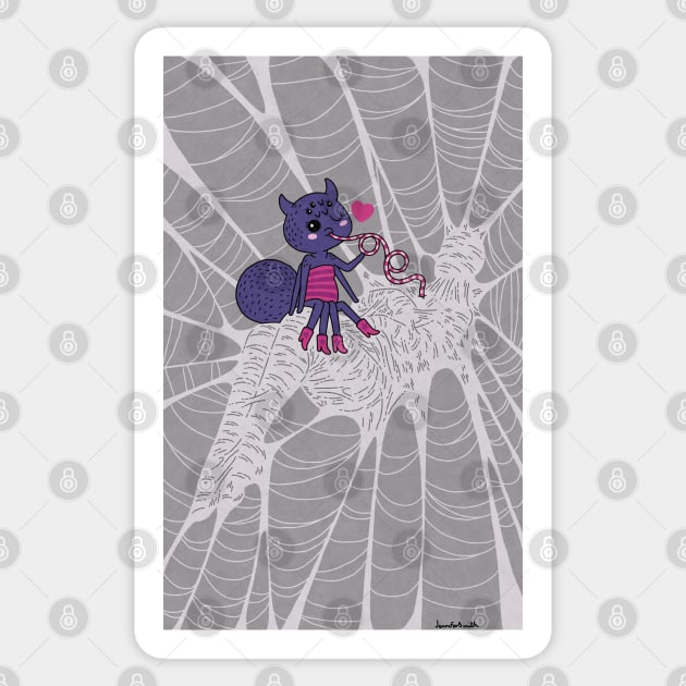 Spider Dinner Sticker by JenniferSmith